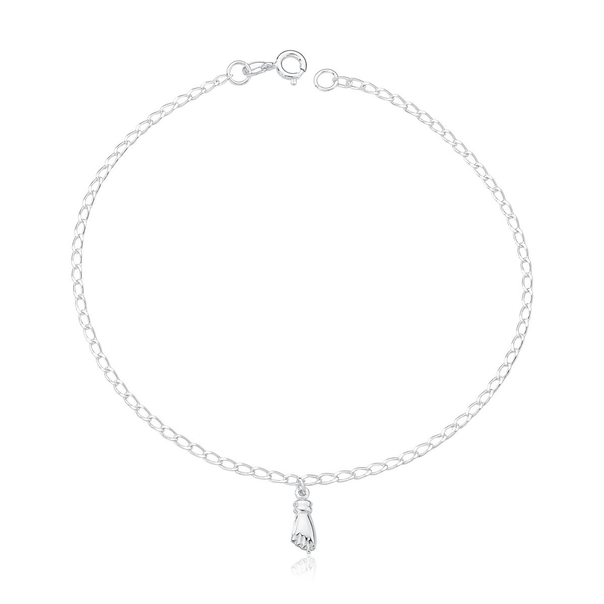 Pulseira Infantil com Pingente Figa em Prata 925