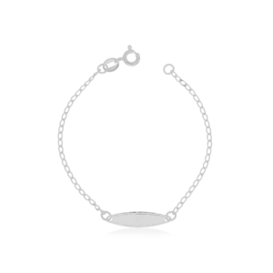 Pulseira Infantil Chapinha com Moldura 1gr gravação opcional